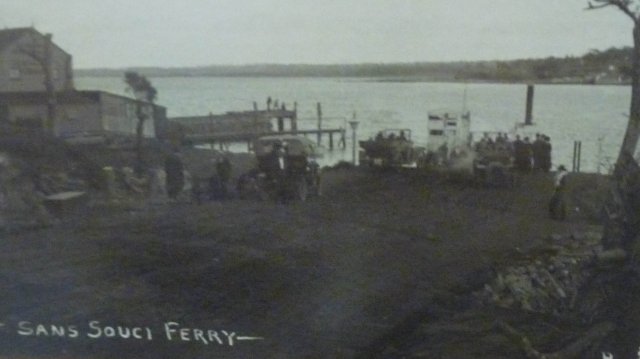 Sans Souci Ferry before Captain Cook Bridge was built
